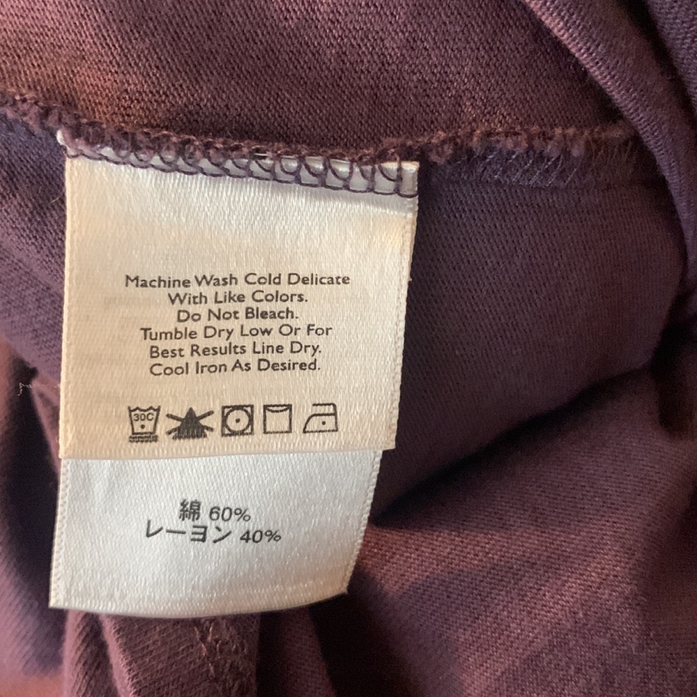 Eddie Bauer Plum V- Neck Midi Dress with Tie Waist- NWT - Picture 13 of 14